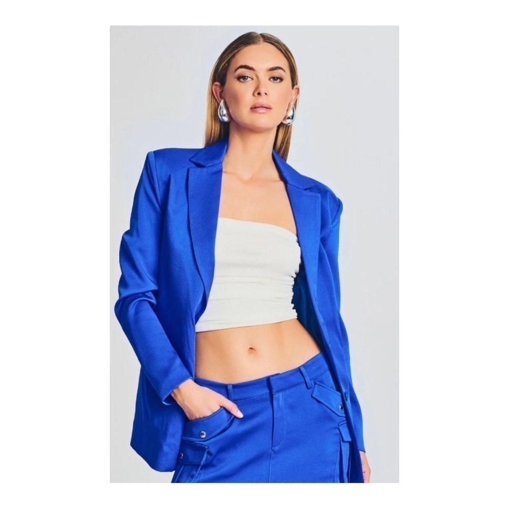 SER.OY.A. Vienna Oversized Jacket in Royal Blue NWT - Picture 6 of 6